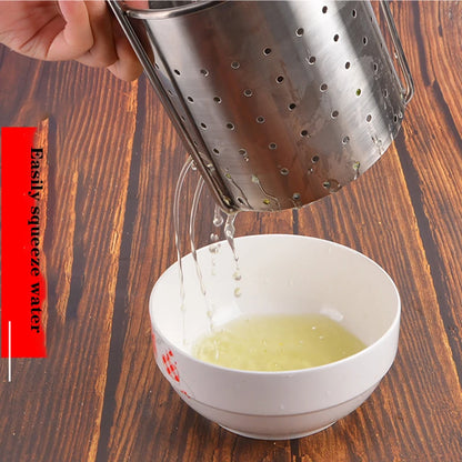 Household  Small Manual Hollow Out Stainless Steel Vegetable Stuffing Squeezer Minced Garlic Dehydrator Fillings Stuffing Juicer