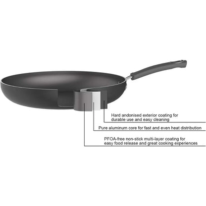 Hard Anodized Non-Stick 12-Piece Cookware Set, Black - Pots, Pans and Utensils
