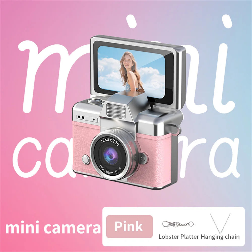 Mini Keychain Thumb Camera with 1080P HD Video Recording and 180° Flip Screen LCD Display Screen for Students 2026
