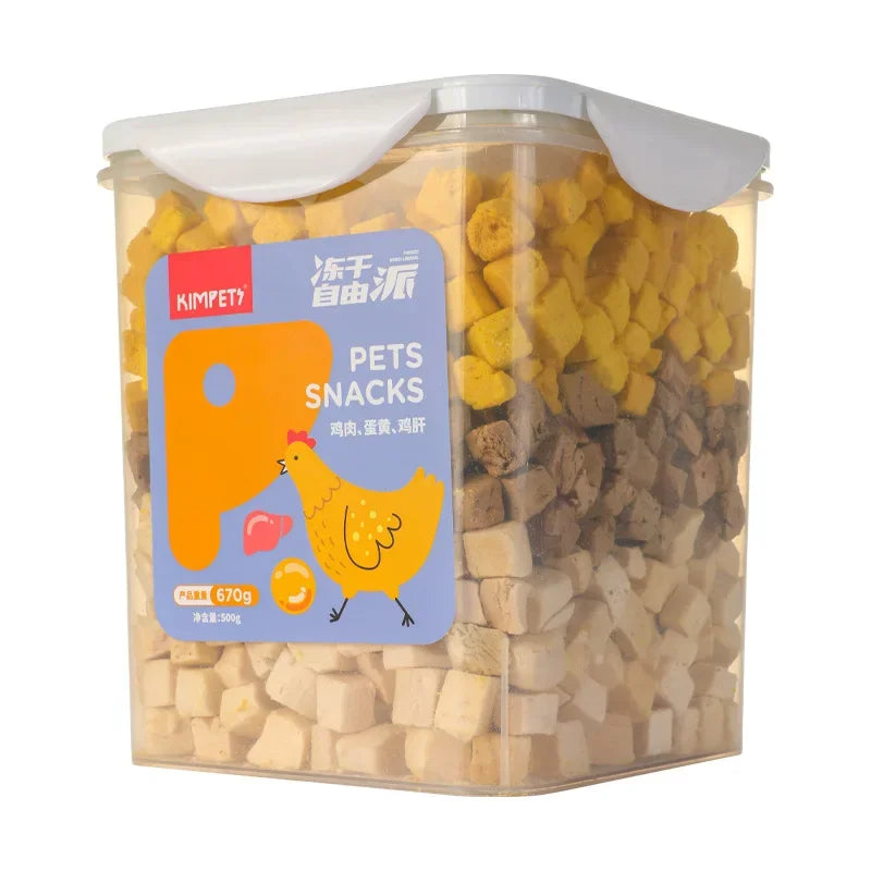 Pet Snack  Whole Meat Freeze-Dried Cat Kitten Staple Food Snacks Chicken Granules Whole Family Bucket Cat And Dog Food