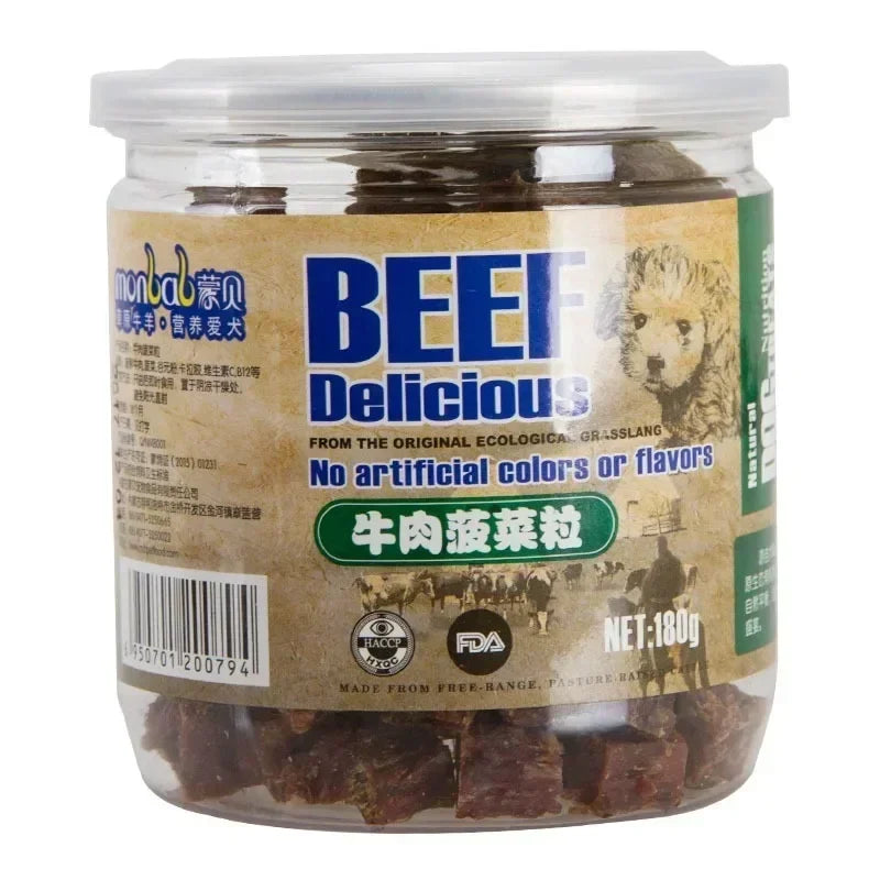 Pet Dog Snacks Food Beef Cubes Vegetables Calcium Supplements Meat Dried Dog Training Rewards Snacks Nutritious Delicious Food