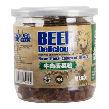 Pet Dog Snacks Food Beef Cubes Vegetables Calcium Supplements Meat Dried Dog Training Rewards Snacks Nutritious Delicious Food