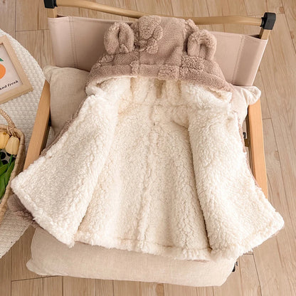 IYEAL Super Cute Baby Autumn Winter Clothes, Windproof Cloak Jacket For Going Out, Baby With Plush And Thick Shawl For Warmth