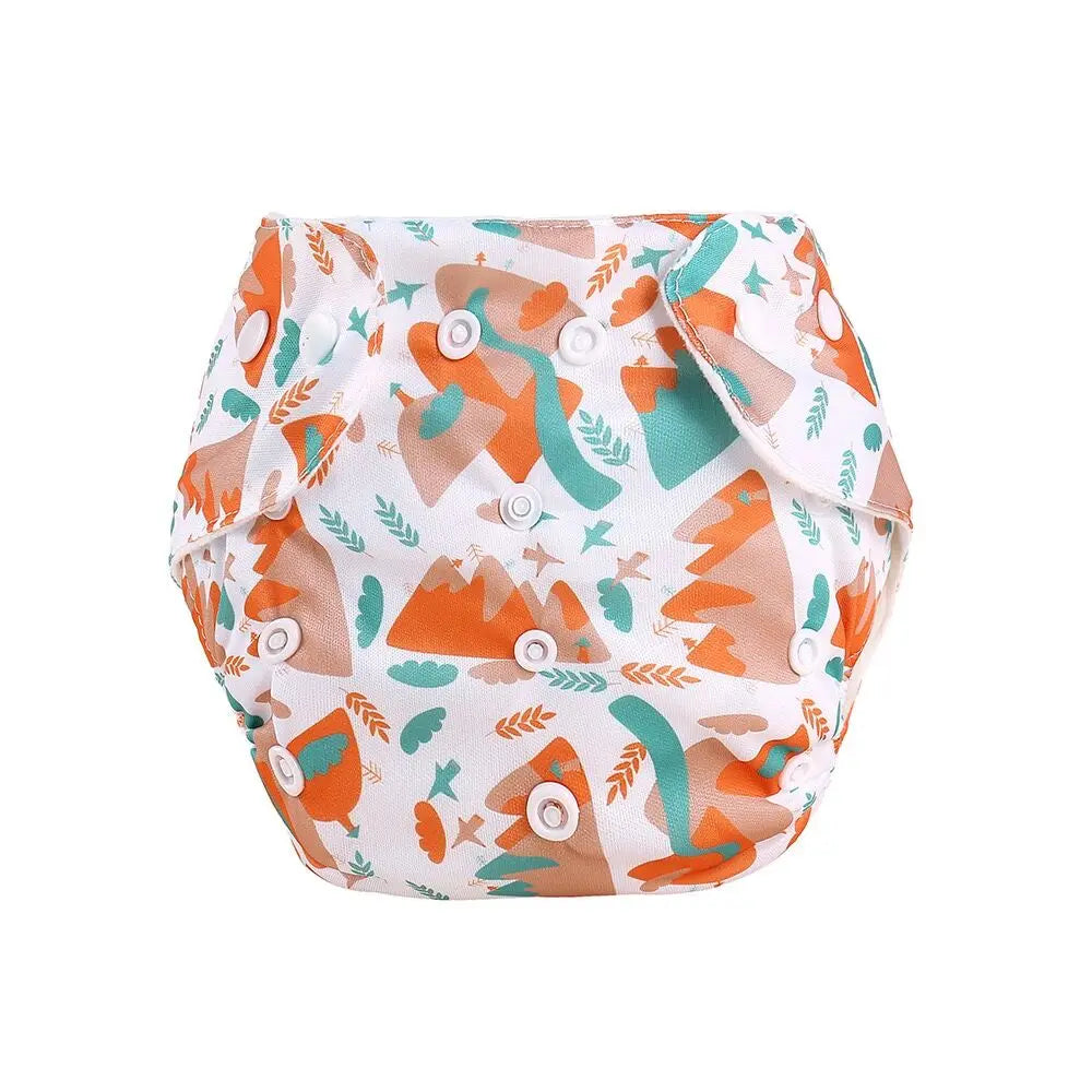 1PC Ecology Cloth Diapers Baby Diaper Reusable Waterproof Panties Solid Color Cloth Nappies for 0-18M Baby