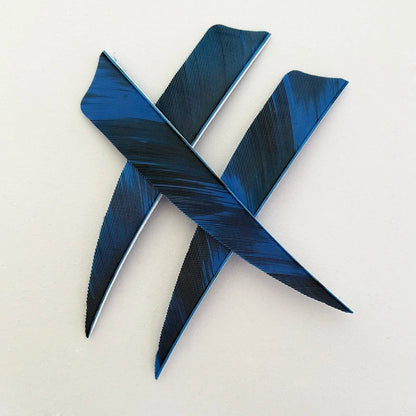 50pcs 4 Inch Left Wings Turkey Feathers Arrow Fletching Camo Color Archery Hunting Arrow Accessories Shield Cut