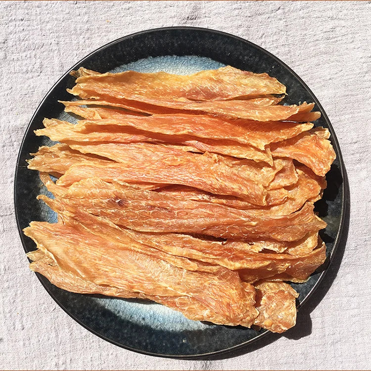 Pet Dog Snack Air-Dried  Chicken Breast And Duck  Jerky Slice Dried Meat Strip Grinding Teeth Training Rewoards 200g/bag