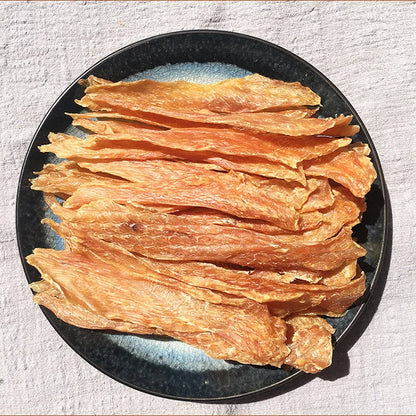 Pet Dog Snack Air-Dried  Chicken Breast And Duck  Jerky Slice Dried Meat Strip Grinding Teeth Training Rewoards 200g/bag