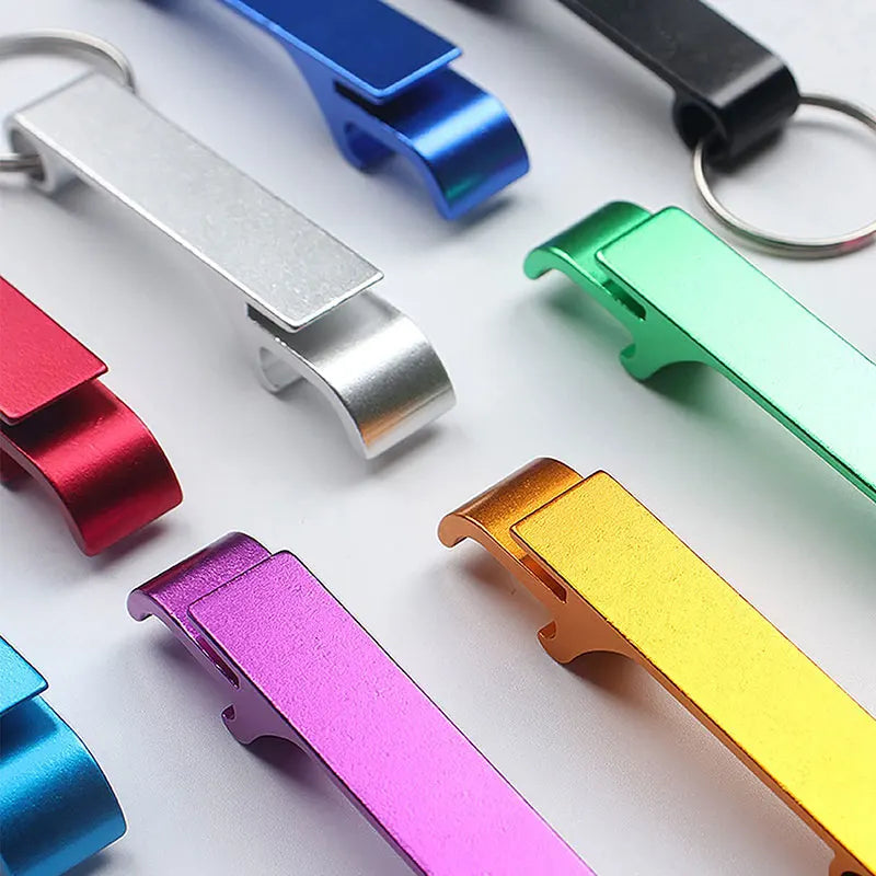 10PCS Bottle Opener Keychain Aluminum Beer Bottle Openers Metal EDC Soda Keyring Tool Gift Accessories for Kitchen