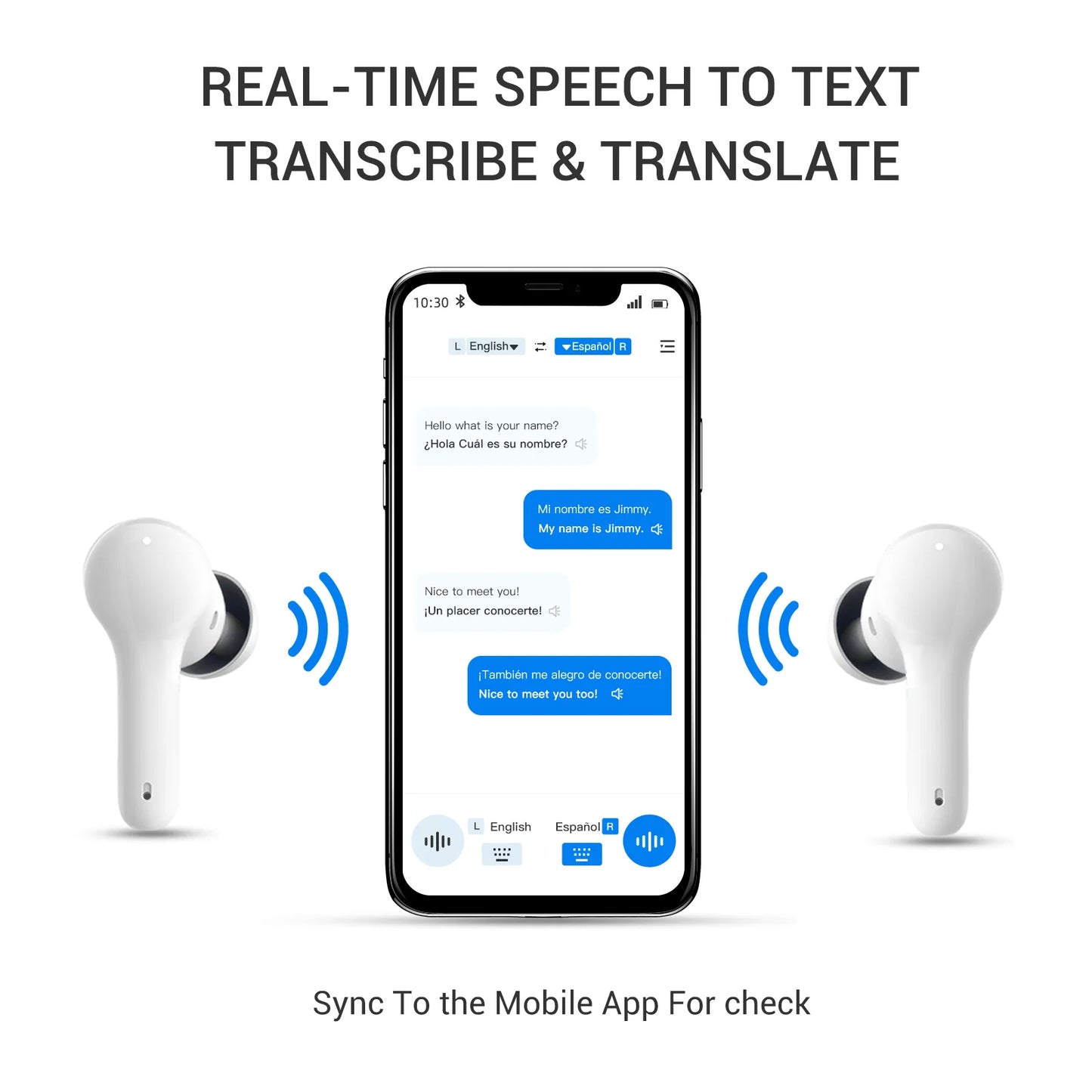 Wooasr Translator Earbuds,Real