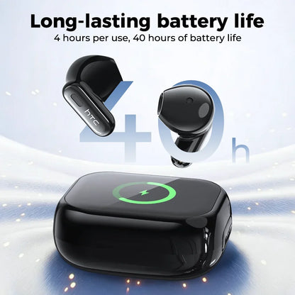New 2026 HTC NE68 Bluetooth 6.0 Wireless Headphones AI Translation Earphones Long Battery Life Upgrade Free Translator APP