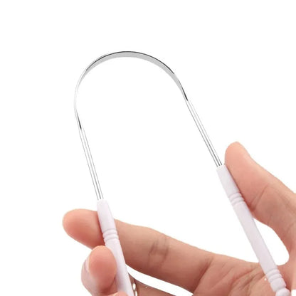 혀 스크레퍼 Hot 1PC Stainless Steel Tongue Scraper Cleaner Fresh Breath Cleaning Coated Tongue Toothbrush Oral Hygiene Care Tools