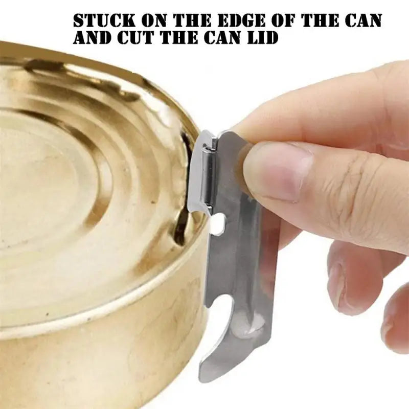 1pc Multifunction Can Opener Folding Mini Opener Safety Side Cut Manual Tin Polished Stainless Steel Opener Cans Kitchen Tools