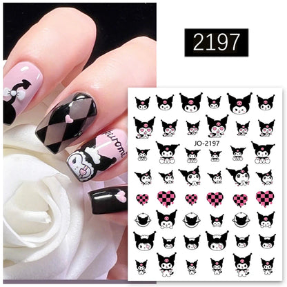 1PCS Cartoon Cinnamoroll Kulomi 3D Stickers Nail Art Decoration Sanrio Anime Character Series Nail Stickers DIY Lasting Decals