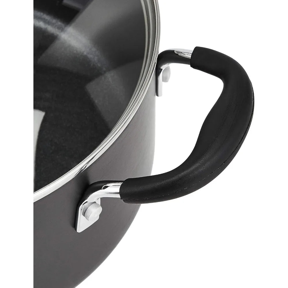 Hard Anodized Non-Stick 12-Piece Cookware Set, Black - Pots, Pans and Utensils