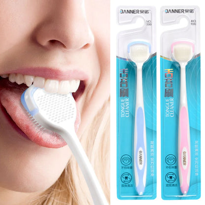 Tongue Scraper Brush Reusable Scraper For The Tongue Washable Tongue Cleaning Tool Fresh Breath Oral Hygiene Care Accessories