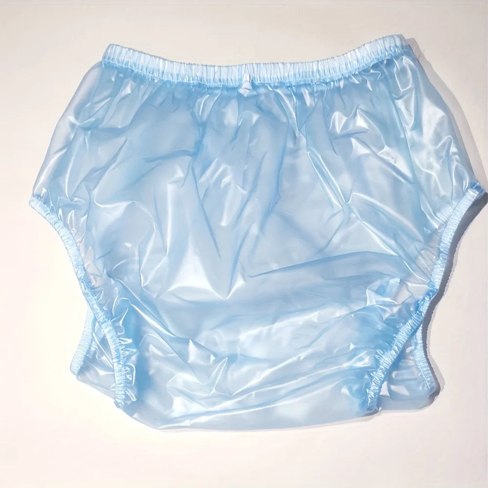 Reusable PVC Panties Adult Diapers Coat Leak-proof Plastic Teen Diaper Cover Non-disposable Diapers  Transparent