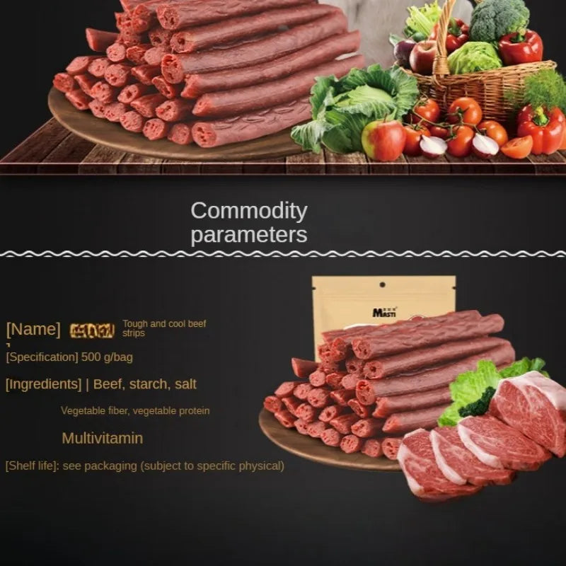 Pet Food Dog Cat Snacks Pure Beef Jerky Nutritional Fattening Pet Treats Catgrass Tablets Grinding Teeth Pet Replenish Energy