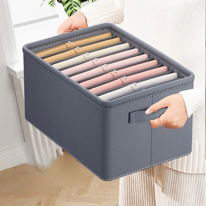 Clothes Organizer Trousers Clothes Jeans Storage Box Underwear Bra Socks Artifact Compartment Box Wardrobe Clothes Organizer