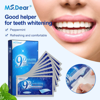 9D Teeth Whitening Strips White Toothpaste Oral Hygiene Care False Teeth Veneers Dentist Seks Whiten Gel Yellow Smoke Stains