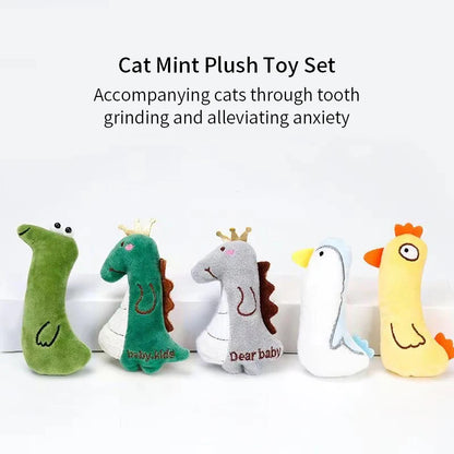 Catnip Pets Toy Cats Supplies for Cute Cat Toys Puppy Kitten Teeth Grinding Cat Plush Thumb Pillow Protect Mouth Pet Accessories