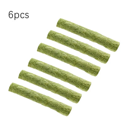 1/3/6pcs Cat Grass Scented Stick Pet Snacks Hairball Removal Mild Hair Row Ready To Eat Cat Teeth Cleaning Sticks Pet Supplies