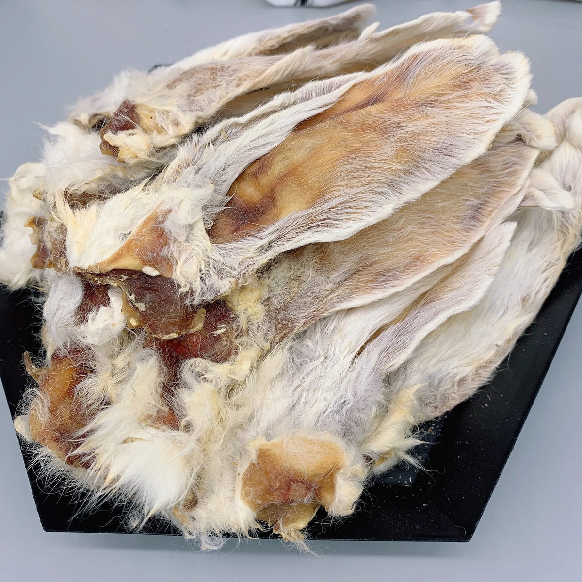 200g Dog Treats Air Dried Furry Rabbit Ears Pet Grinding Stick Teeth Cleansing Puppy Teddy Training Reward Dog Food Dry Snack