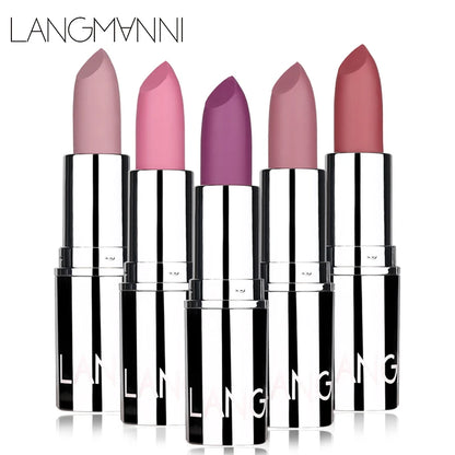Langmani Silver Tube Matte Lipstick Non Staying Cup Makeup Lipstick  8 colors available