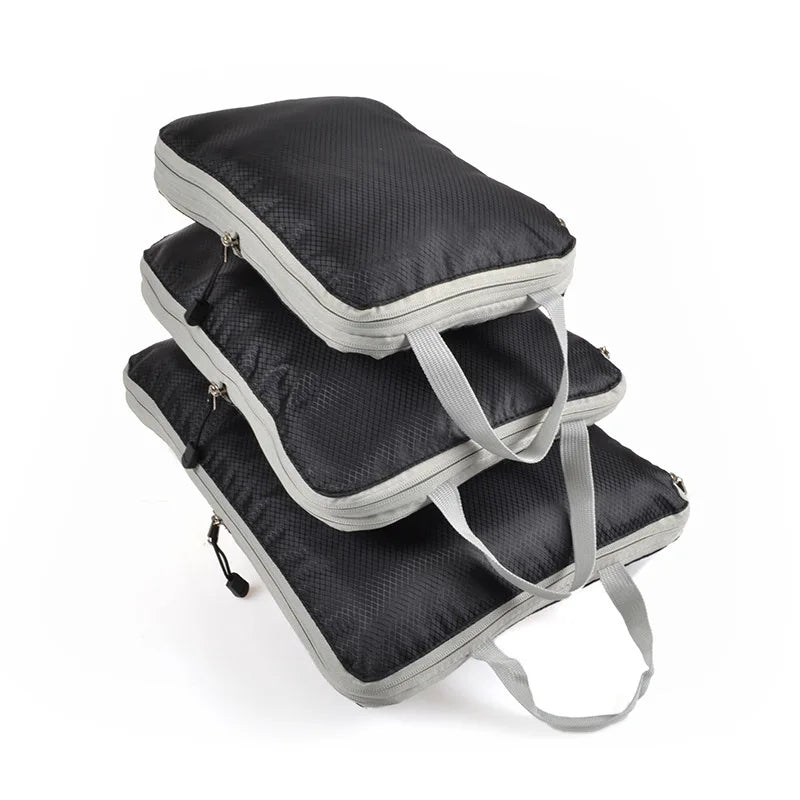 Travel Storage Bag Compressible Packing Cubes Travel Suitcase Luggage Organizer Foldable Waterproof Nylon HandbagTravel Bag