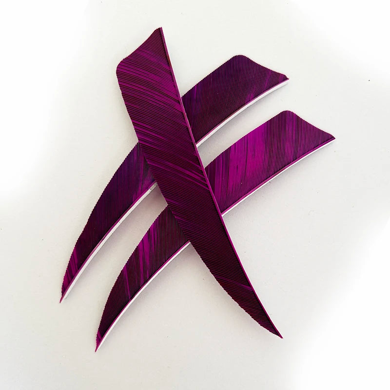 50pcs 4 Inch Left Wings Turkey Feathers Arrow Fletching Camo Color Archery Hunting Arrow Accessories Shield Cut