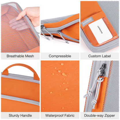 BAGSMART Packing Cubes Compression Storage Bag Travel Lightweight Suitcase Organizer Accessories  Luggage Organizer Travel Bag