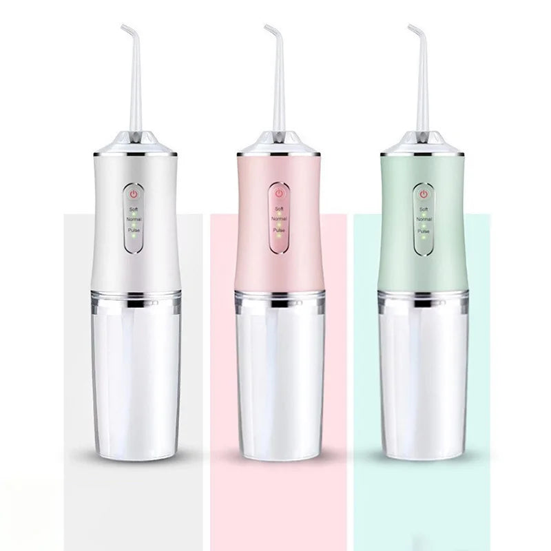 Xiaomi Oral Irrigator Portable Dental Water Flosser USB Rechargeable Water Floss Tooth Pick 4 Jet Tip 220ml 3 ModesTeeth Cleaner