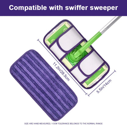 Reusable Microfiber Mop Pads for Swiffer Wet Jet, Wet and Dry Pad, Household Dust Cloth, Reusable Cleaning Dust Pads Cloth