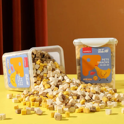 Pet Snack  Whole Meat Freeze-Dried Cat Kitten Staple Food Snacks Chicken Granules Whole Family Bucket Cat And Dog Food