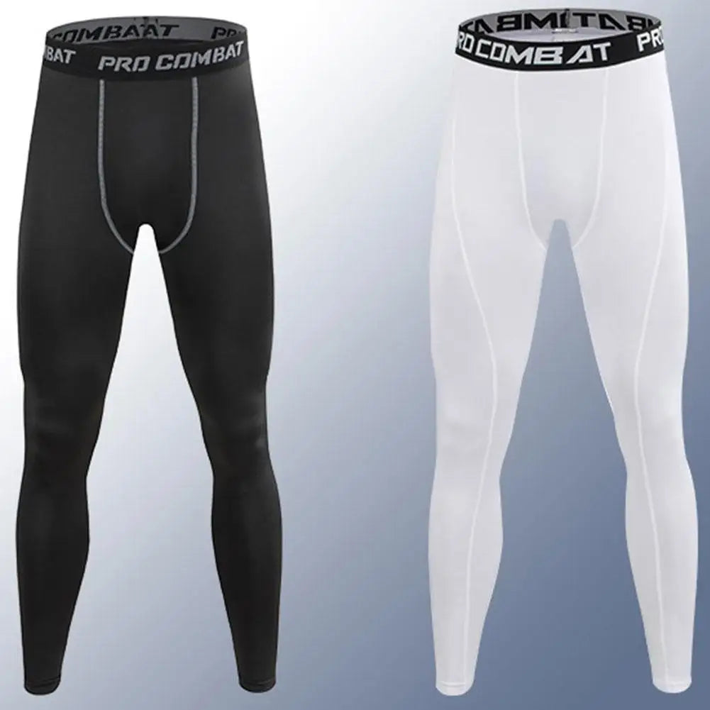 Men's Sports Tights Quick Drying Breathable Sweat-absorbent Elastic Sportswear Running Fitness Training Male Elastic Leggings