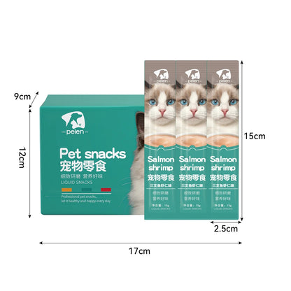 30 PCS Cat Strips Wet Food Snacks Nutritious with Fresh Ingredients Cat Snacks 3 Flavours Fattening for Cats Pet Food