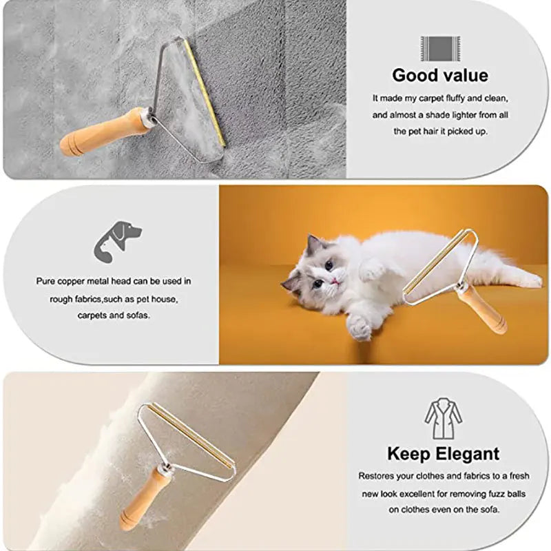 New Portable Pet Hair Remover Brush Manual Lint Roller Sweaters Sofa Clothes  For Animals Dogs Cats Scrapers Cleaning Tools