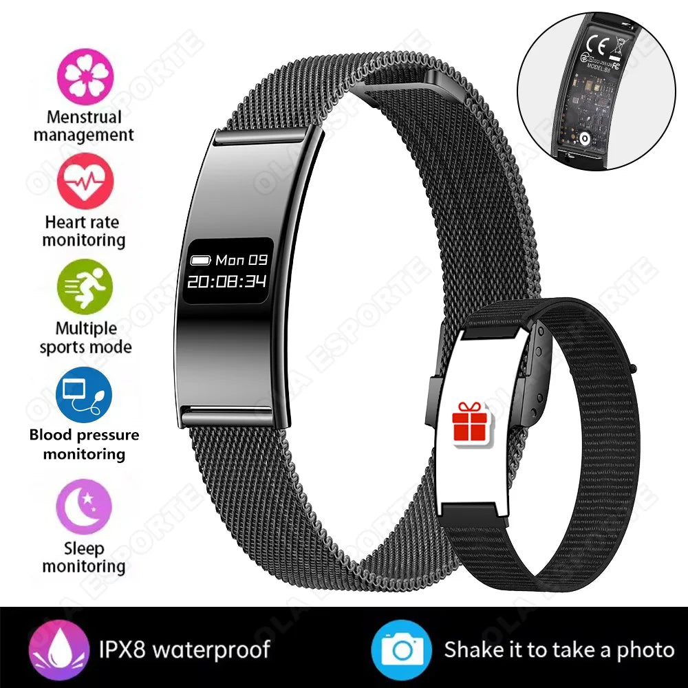 2026 New Smart Bracelet Ultra-thin Heart Rate Blood Oxygen Sleep Monitor IPX8 Waterproof Smart Watch Sports Women Men Band Ht30