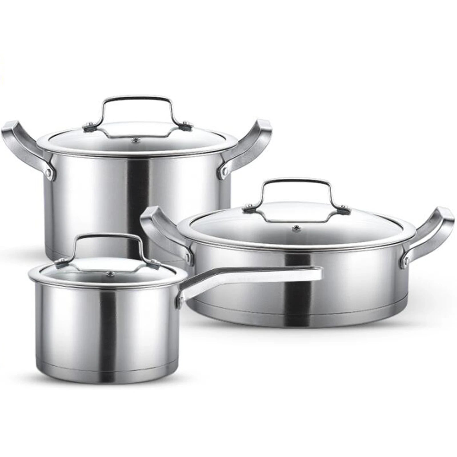 3Pcs Stainless Steel Pot Set