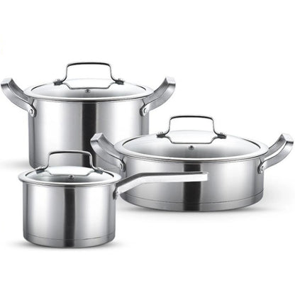 3Pcs Stainless Steel Pot Set