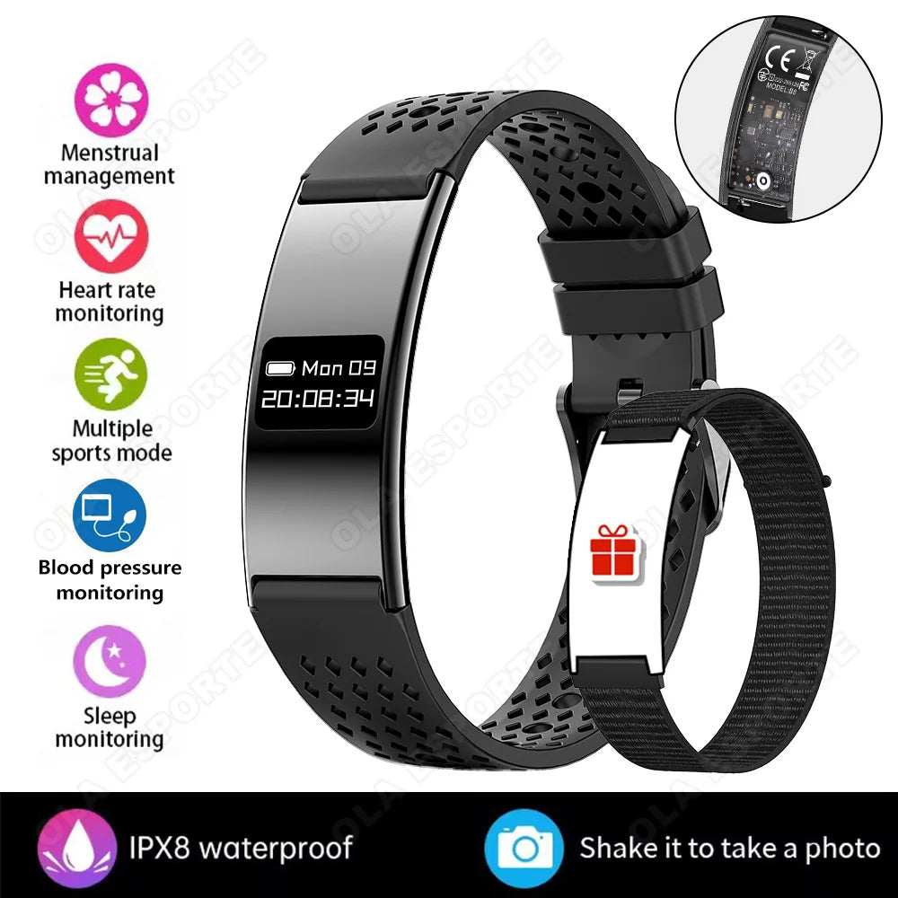 2026 New Smart Bracelet Ultra-thin Heart Rate Blood Oxygen Sleep Monitor IPX8 Waterproof Smart Watch Sports Women Men Band Ht30