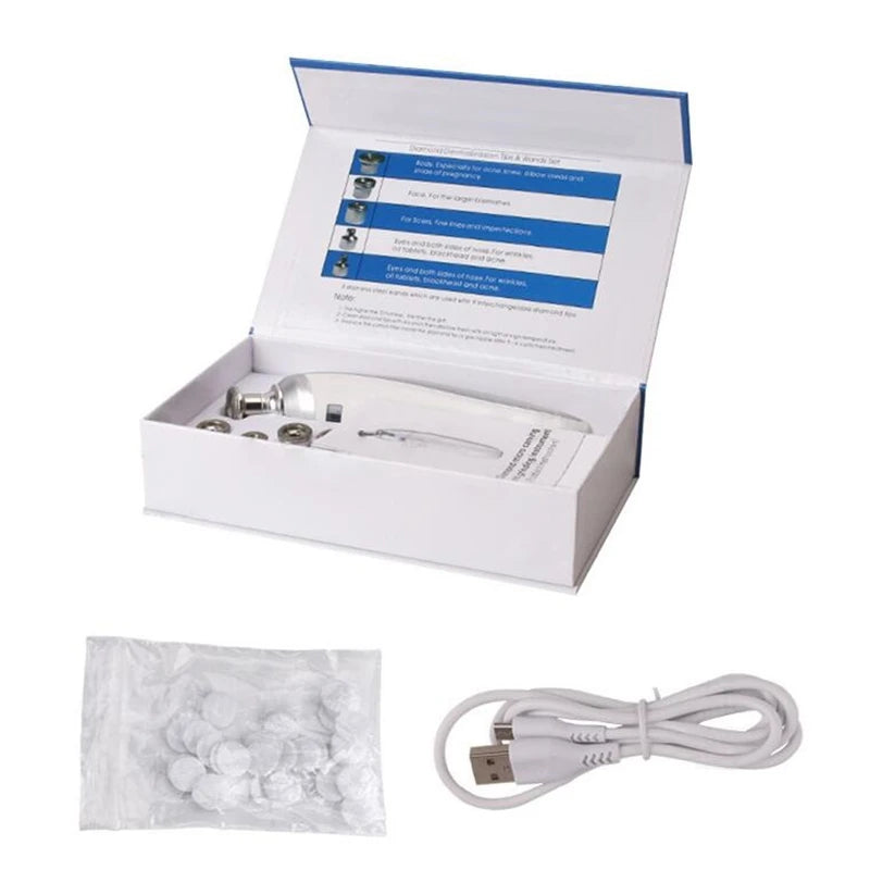 Handheld Diamond Microdermabrasion Machine Blackhead Removal Facial Skin Care Beauty Device Diamond Dermabrasion Machine Tips