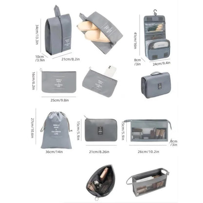 8/7pcs Travel Storage Bag Suitcase Storage Luggage Clothes Sorting Organizer Set Portable Wardrobe Luggage Clothes Shoe Pouch