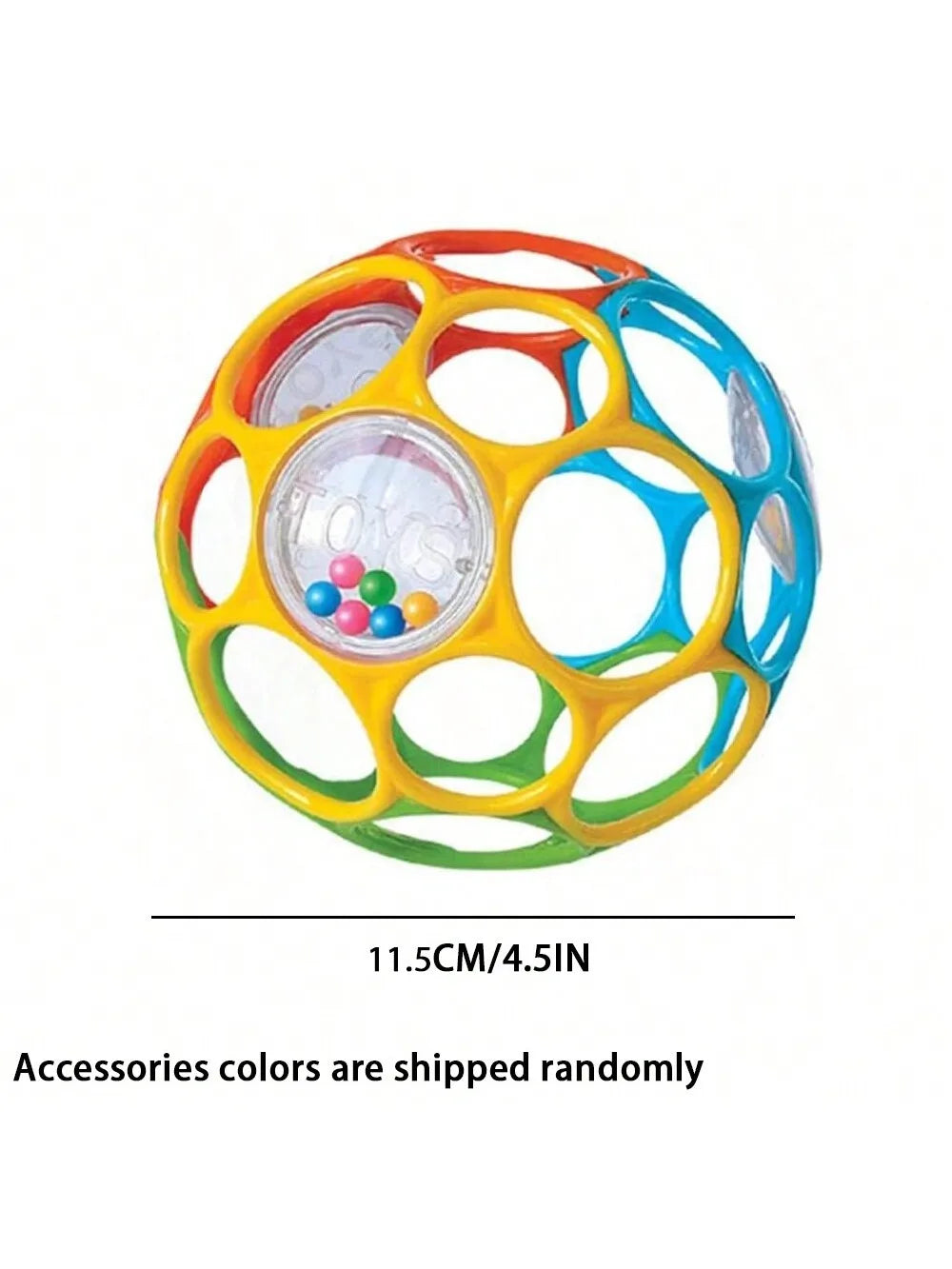 Soft Baby Grasping Ball Rattles with Bell Ball Early Education Educational Sensory Toy Random Color）