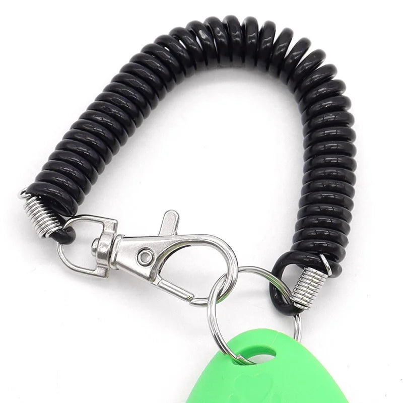 Dog Training Clicker Pet Cat Plastic New Dogs Click Trainer Aid Tools Adjustable Wrist Strap Sound Key Chain Dog Supplies