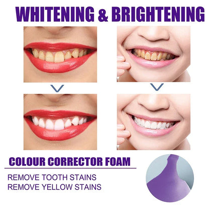 V34 Toothpaste 50ml Mousse Teeth Deep Cleaning Whitening Toothpaste Yellow Teeth Removing Tooth Stains Oral Cleaning Hygiene