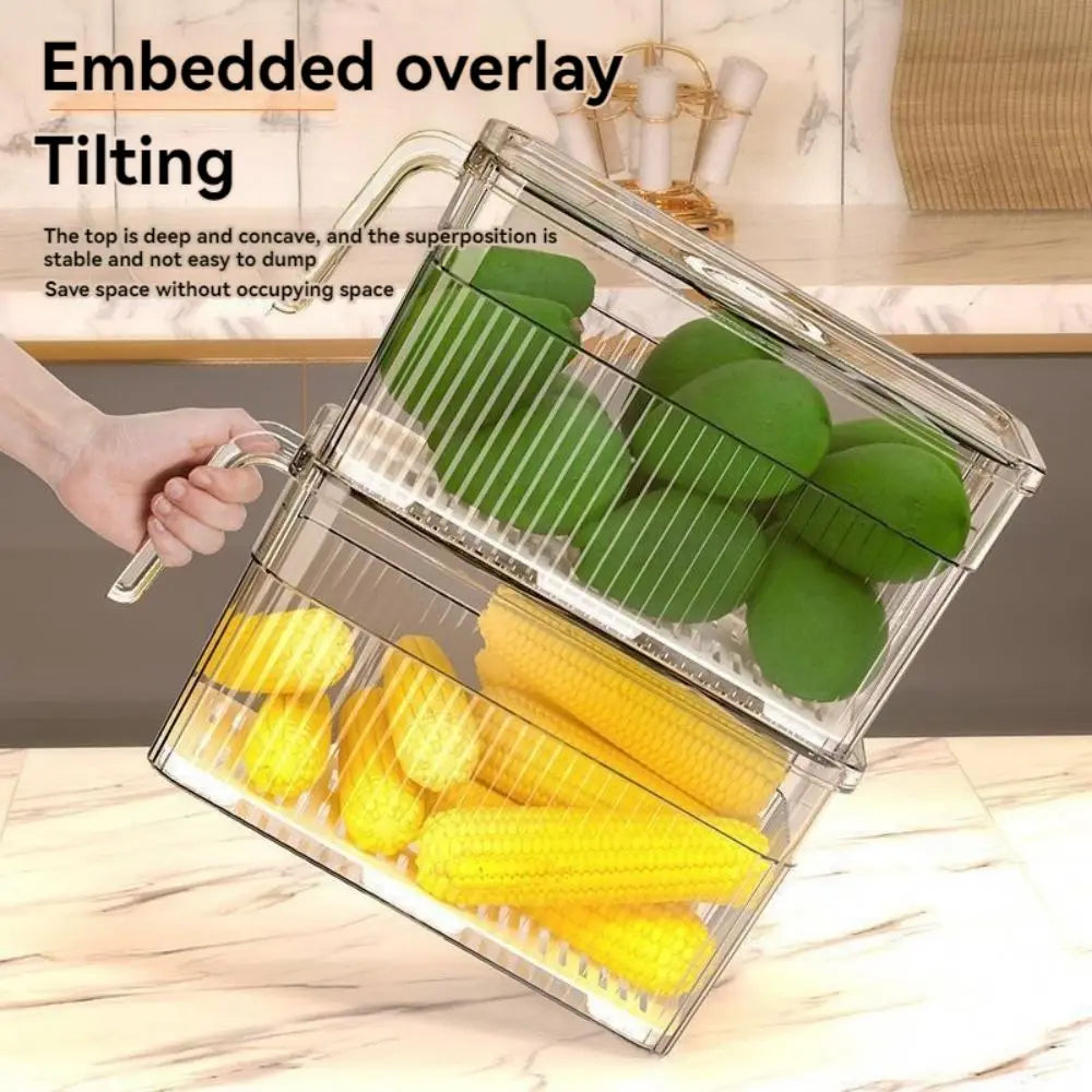 Refrigerator Storage Box Food Grade Kitchen Food Vegetable Preservation Box Refrigerator Frozen Dumplings Fruit Egg Storage Box