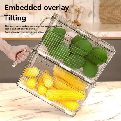 Refrigerator Storage Box Food Grade Kitchen Food Vegetable Preservation Box Refrigerator Frozen Dumplings Fruit Egg Storage Box