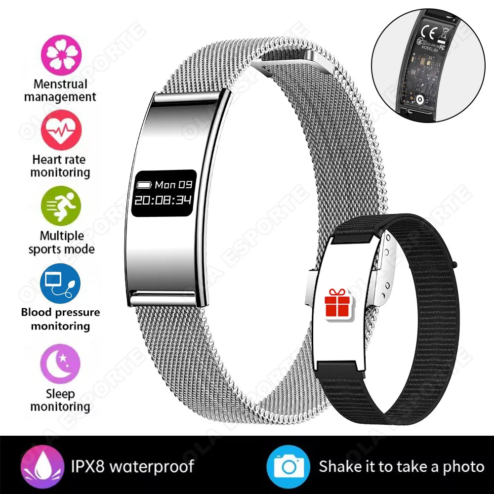 2026 New Smart Bracelet Ultra-thin Heart Rate Blood Oxygen Sleep Monitor IPX8 Waterproof Smart Watch Sports Women Men Band Ht30
