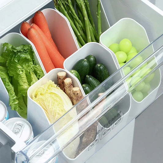 Refrigerator Organizer Bins Fridge Food Sort Storage Box Transparent Seasoning Storage Box Kitchen Fridge Storage Organizer