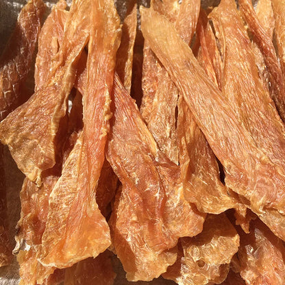 Pet Dog Snack Air-Dried  Chicken Breast And Duck  Jerky Slice Dried Meat Strip Grinding Teeth Training Rewoards 200g/bag
